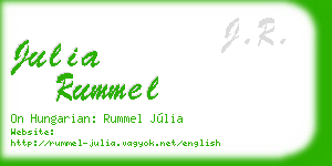 julia rummel business card